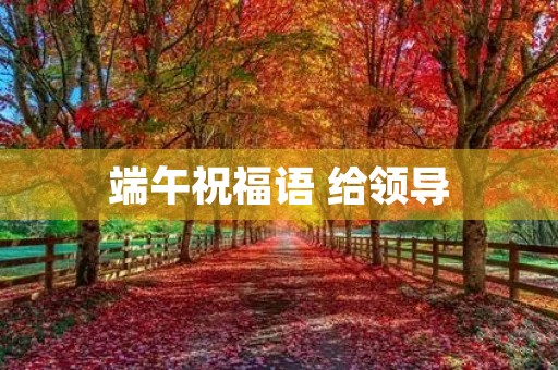 端午祝福语 给领导(给领导祝福语简短精辟)