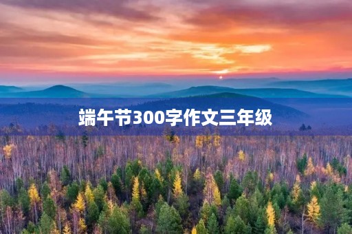 端午节300字作文三年级