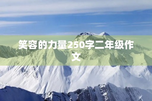 笑容的力量250字二年级作文