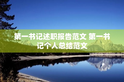 第一书记述职报告范文 第一书记个人总结范文