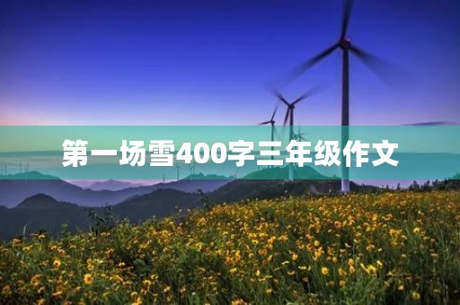 第一场雪400字三年级作文 第一场雪400字三年级作文