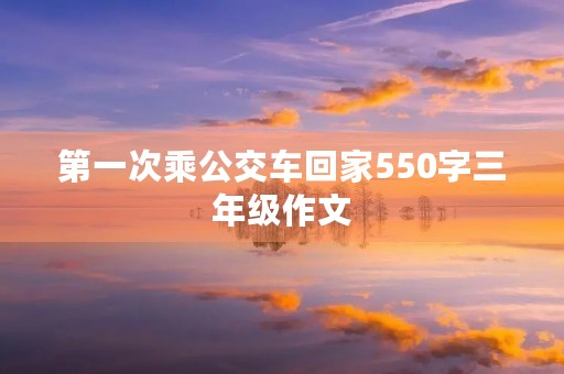 第一次乘公交车回家550字三年级作文