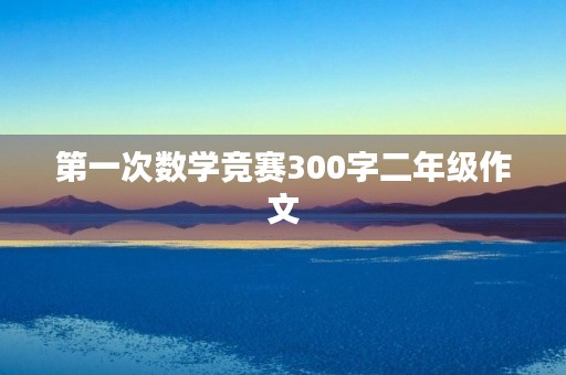 第一次数学竞赛300字二年级作文