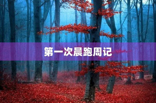 第一次晨跑周记 第一次晨跑周记