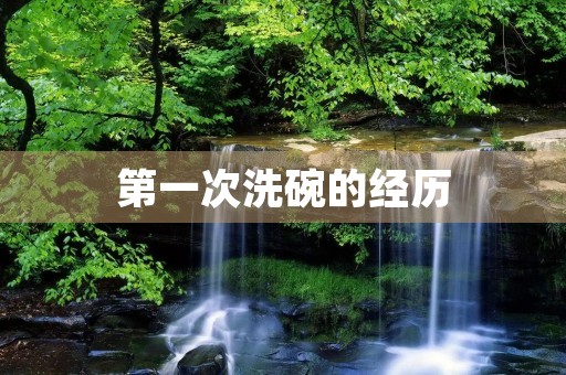 第一次洗碗的经历 第一次洗碗的经历