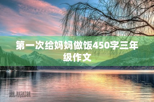 第一次给妈妈做饭450字三年级作文
