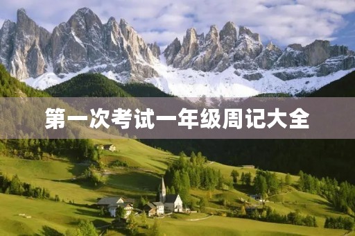 第一次考试一年级周记大全