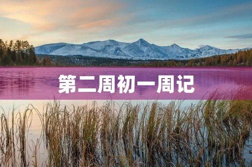 第二周初一周记 第二周初一周记