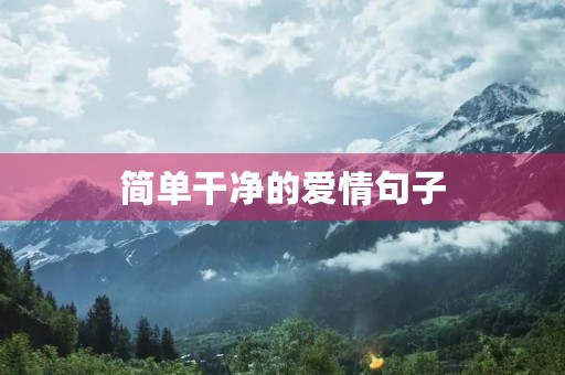简单干净的爱情句子,打动人心的爱情句子 简单干净的爱情句子,打动人心的爱情句子