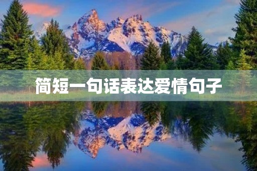 简短一句话表达爱情句子,简短一句话表达爱情句子积极 简短一句话表达爱情句子,简短一句话表达爱情句子积极