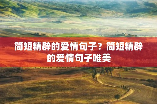 简短精辟的爱情句子?简短精辟的爱情句子唯美 简短精辟的爱情句子?简短精辟的爱情句子唯美