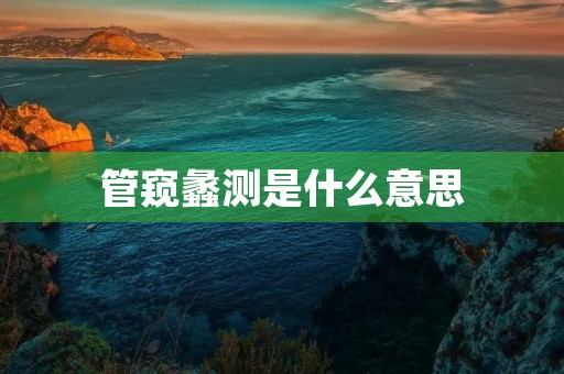 管窥蠡测是什么意思 管窥蠡测是什么意思