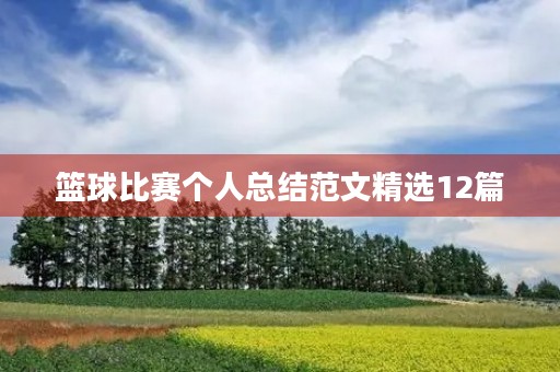篮球比赛个人总结范文精选12篇