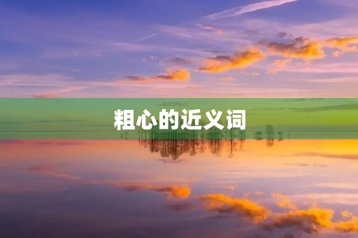 粗心的近义词(粗心的近义词是什么)
