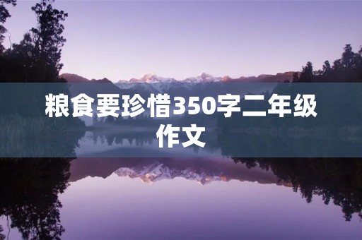 粮食要珍惜350字二年级作文