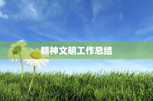 精神文明工作总结 精神文明工作总结