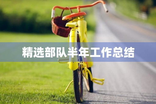 精选部队半年工作总结