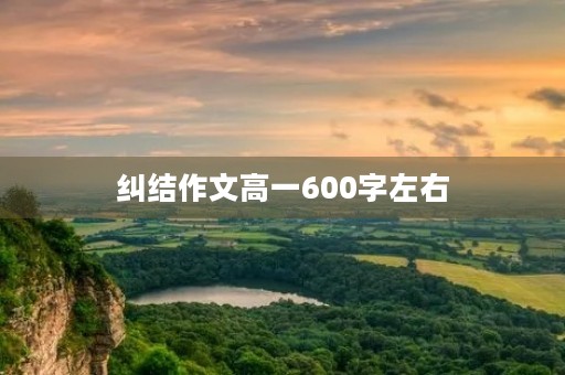 纠结作文高一600字左右
