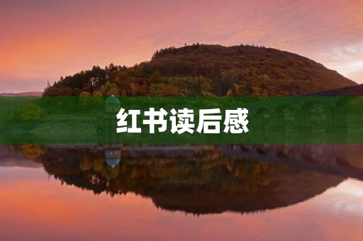 红书读后感 红书读后感