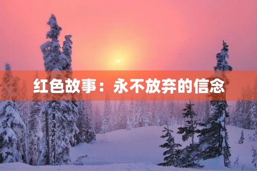 红色故事：永不放弃的信念