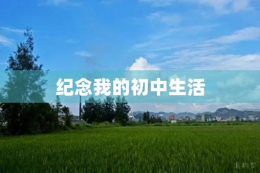 纪念我的初中生活