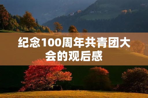 纪念100周年共青团大会的观后感 纪念100周年共青团大会的观后感