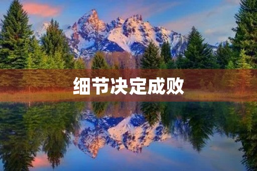 细节决定成败，读后感