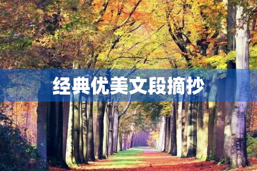 经典优美文段摘抄