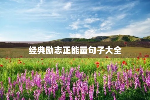 经典励志正能量句子大全(经典励志正能量句子大全简短) 经典励志正能量句子大全(经典励志正能量句子大全简短)