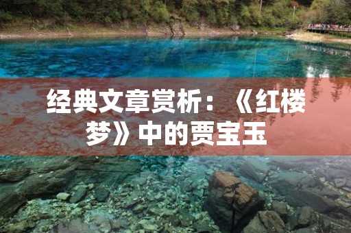 经典文章赏析：《红楼梦》中的贾宝玉