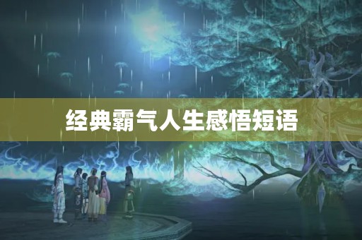 经典霸气人生感悟短语，经典霸气人生感悟短语句子