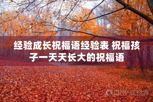 经验成长祝福语经验表 祝福孩子一天天长大的祝福语