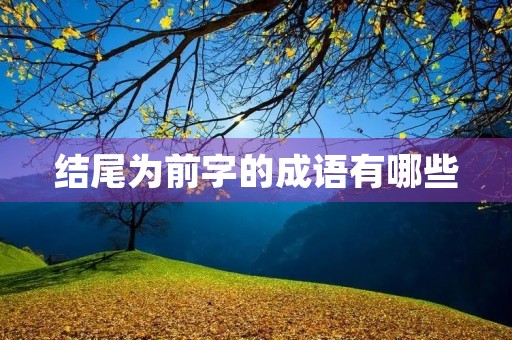结尾为前字的成语有哪些