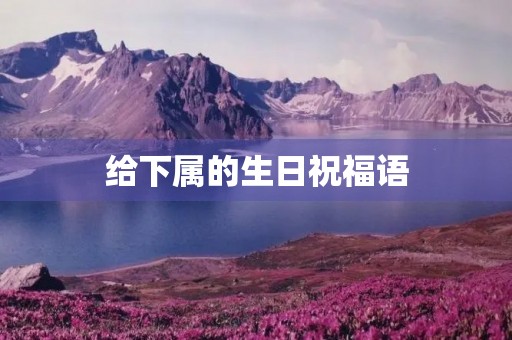 给下属的生日祝福语,领导对下属的生日祝福语 简短独特