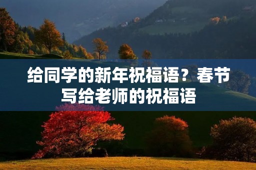 给同学的新年祝福语?春节写给老师的祝福语