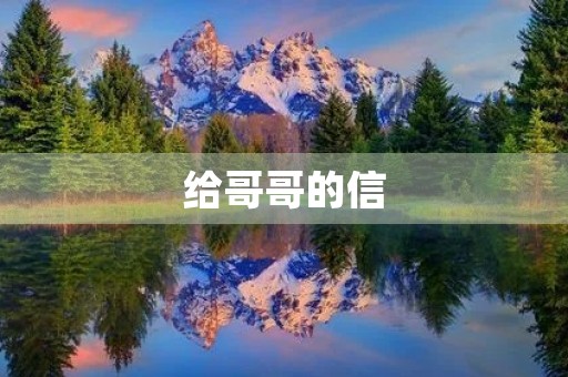 给哥哥的信 给哥哥的信