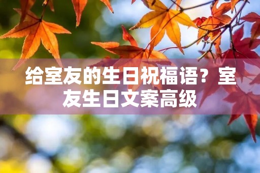 给室友的生日祝福语?室友生日文案高级