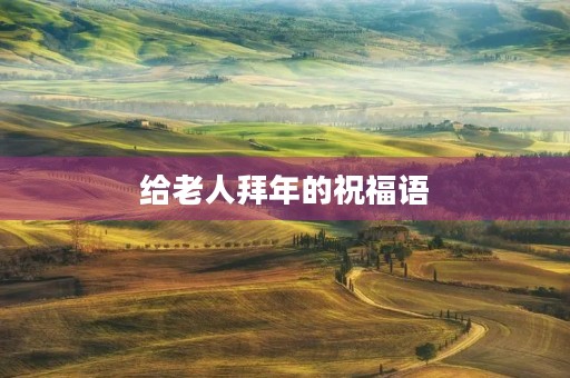 给老人拜年的祝福语