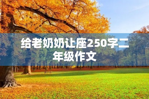 给老奶奶让座250字二年级作文