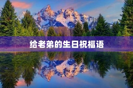 给老弟的生日祝福语(祝老弟前程似锦的句子)
