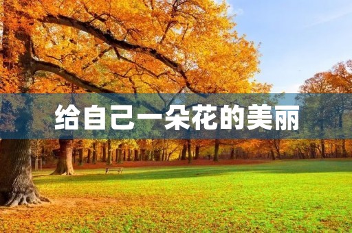 给自己一朵花的美丽 给自己一朵花的美丽