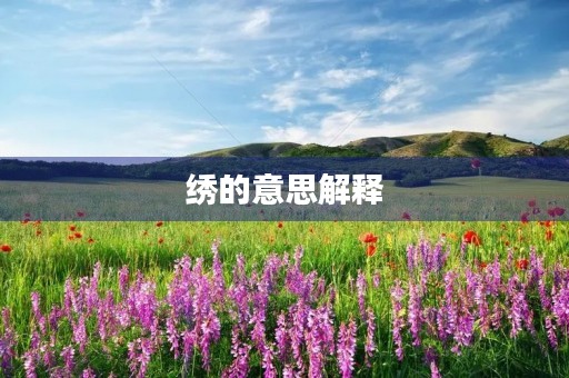 绣的意思解释(绣)