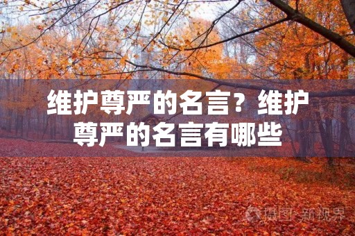 维护尊严的名言?维护尊严的名言有哪些 维护尊严的名言?维护尊严的名言有哪些