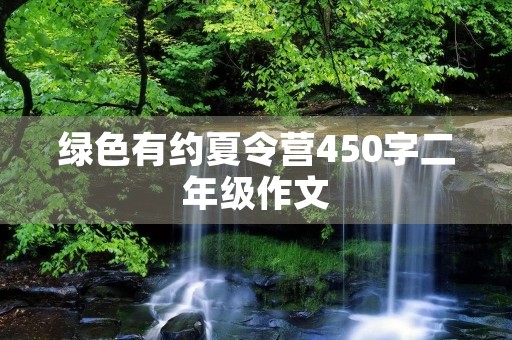 绿色有约夏令营450字二年级作文