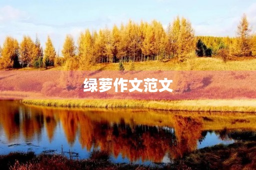 绿萝作文范文 绿萝作文范文