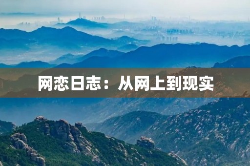 网恋日志:从网上到现实,我们的爱情故事 网恋日志:从网上到现实,我们的爱情故事