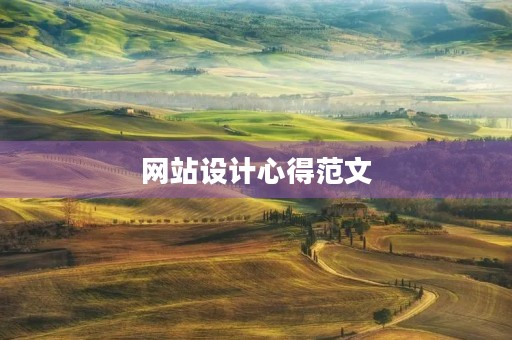 网站设计心得范文