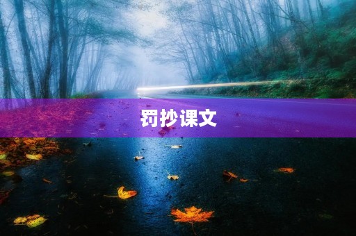 罚抄课文