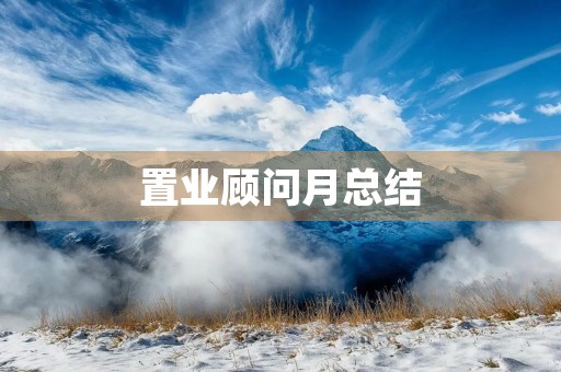置业顾问月总结 置业顾问月总结