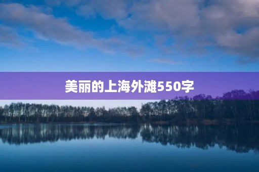 美丽的上海外滩550字 美丽的上海外滩550字